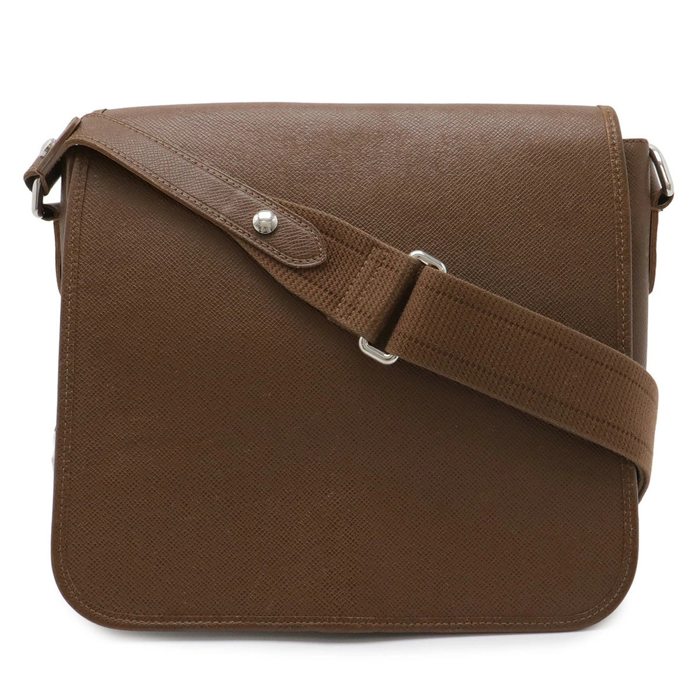 LOUIS VUITTON Taiga Andrei Messenger Crossbody Leather Grizzly Brown